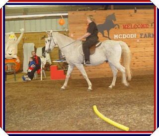 Crossing the finish line - The rider is a great grandmother and the horse is 23!!