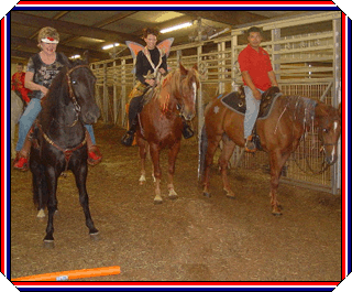 Playing Mother-May-I is a little harder on horseback!